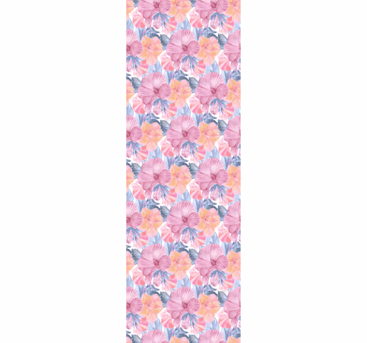 Tapete Blumen Aquarell malve - TenStickers