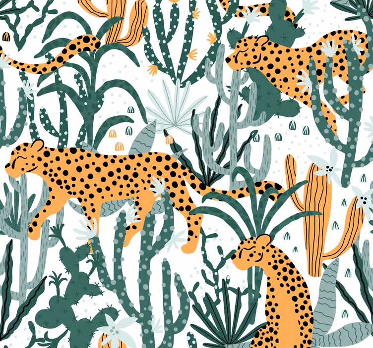 Leoparden Tapete Leopard im Dschungel - TenStickers