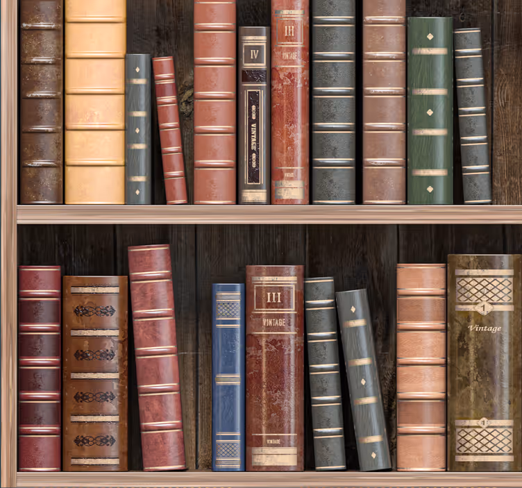 Büro Tapeten bibliotheksbücher - TenStickers