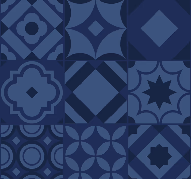 Tapete Küche marineblaue fliesen - TenStickers