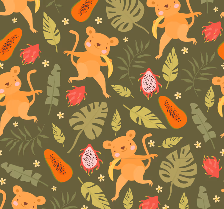Tiere Tapete verspieltes katzenmotiv - TenStickers