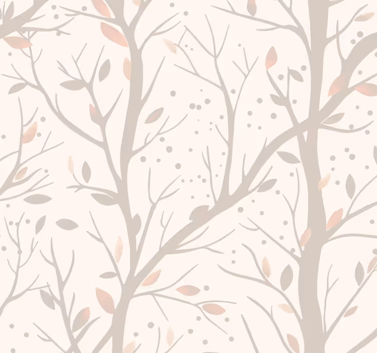 Tapete Babyzimmer beige große zweige - TenStickers