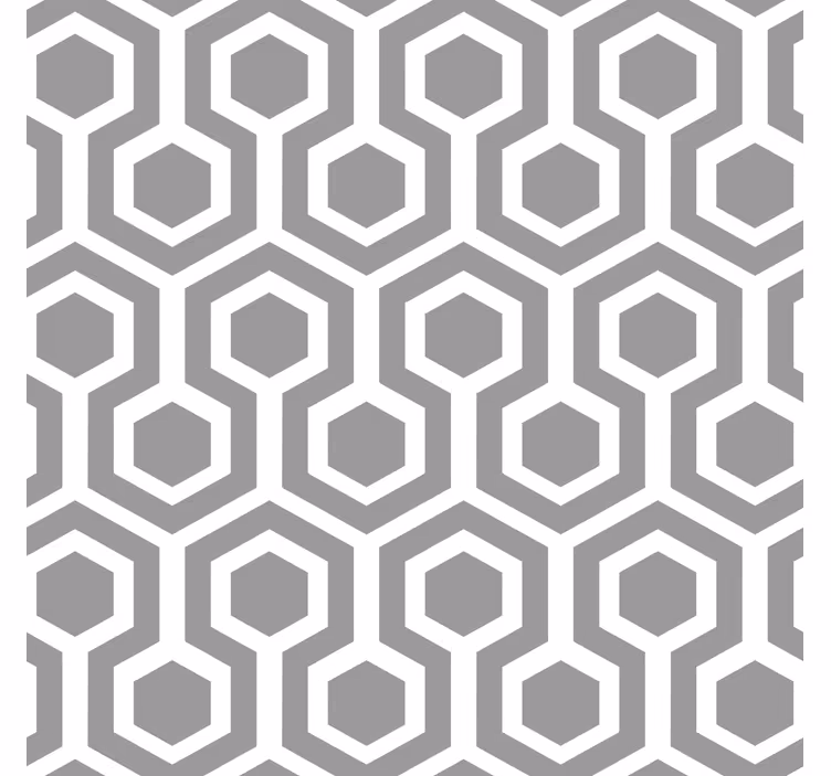 Geometrische Tapete sechseckiges graues muster - TenStickers