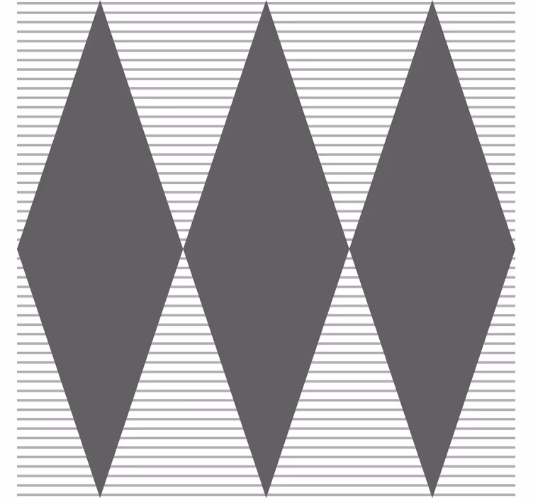 Geometrische Tapete graues rautenmuster - TenStickers