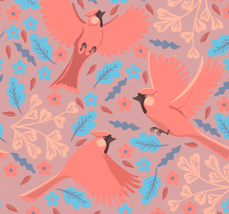 Tapete Vögel vogel-motiv-muster - TenStickers