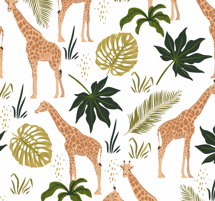 Tapete tiere im safari giraffen design - TenStickers