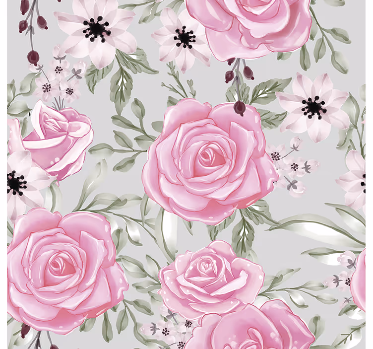 Blumentapete blumen blüte eleganz - TenStickers