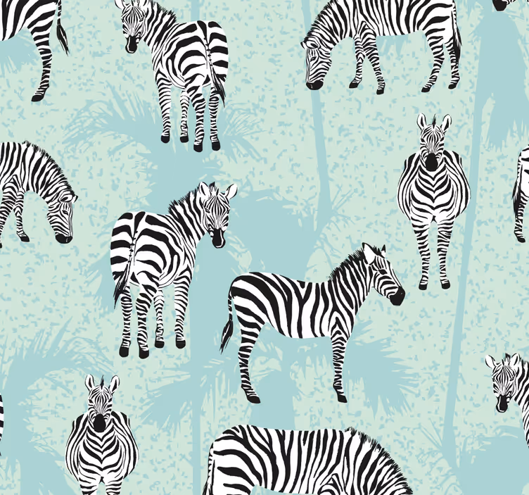 Tapete Zebra mit zebramuster - TenStickers