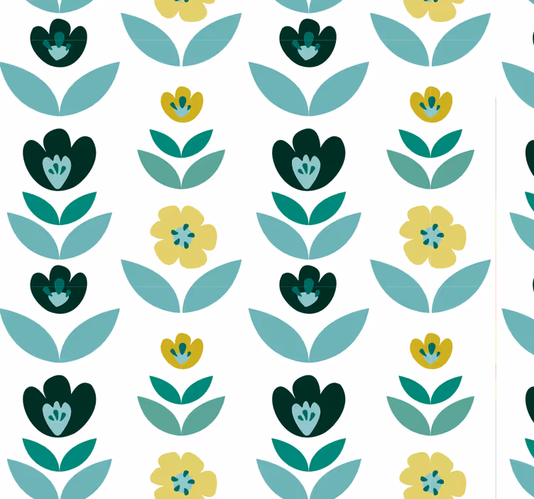 Blumentapete florales wiederholungsmuster - TenStickers