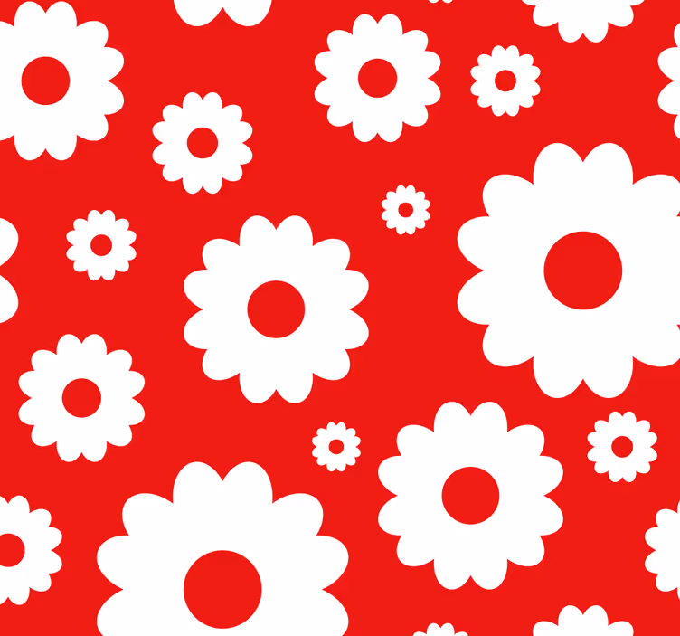 Blumentapete blumenmotiv-display - TenStickers
