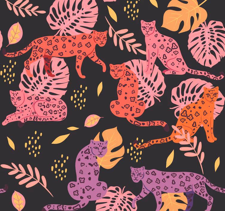 Tapete Tiere tropisches faunamotiv - TenStickers
