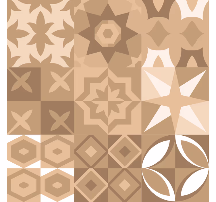 Tapete Fliesen portugiesische beige fliesen - TenStickers