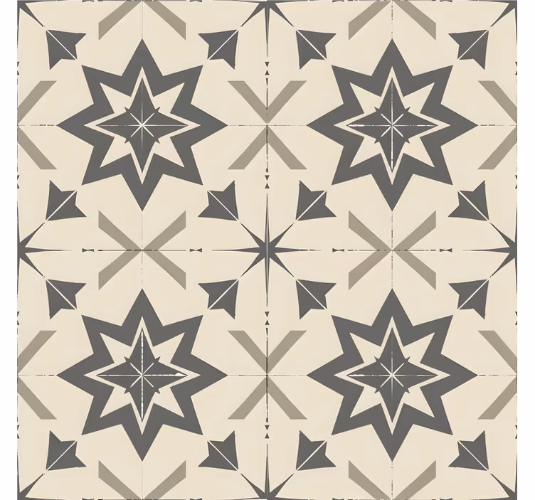 Tapete Fliesen beiges sternen-design - TenStickers