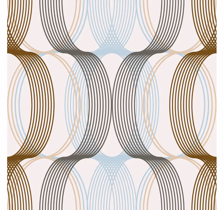 Tapete modern ovale linien - TenStickers
