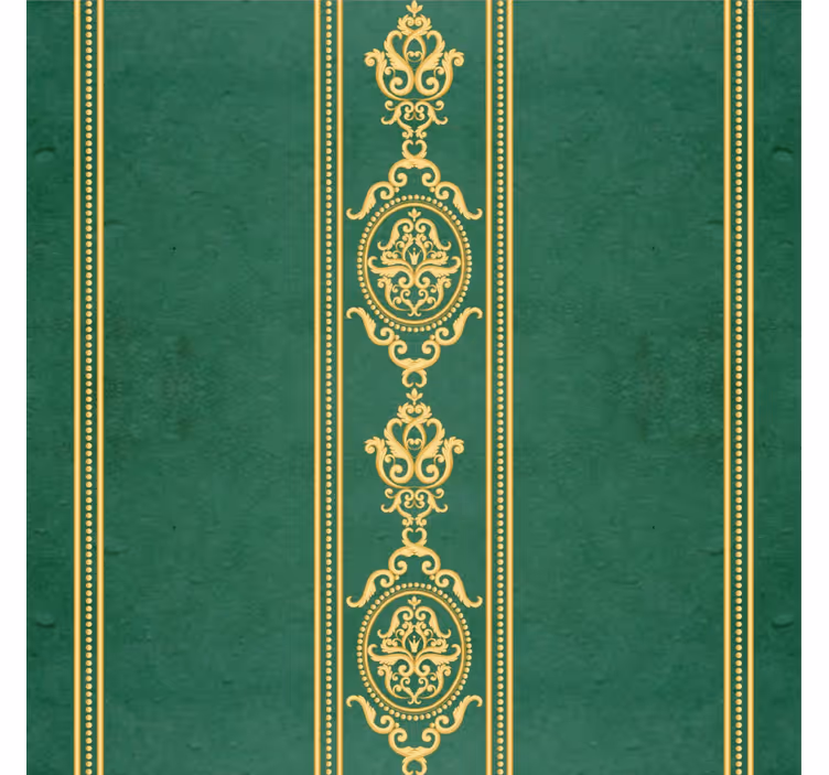 Barock Tapete vertikale goldene streifen - TenStickers
