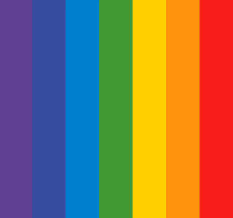 Vliestapete vertikal Regenbogenstreifen - TenStickers