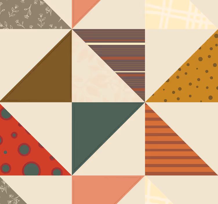 Dreieckige Tapete Patchwork geometrisches dreiecksmuster - TenStickers