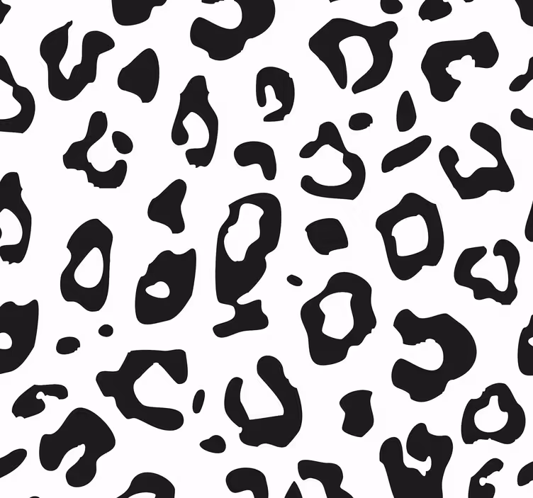 Tier Tapete Schwarz-weiß-leoparden-textur-tapete - TenStickers