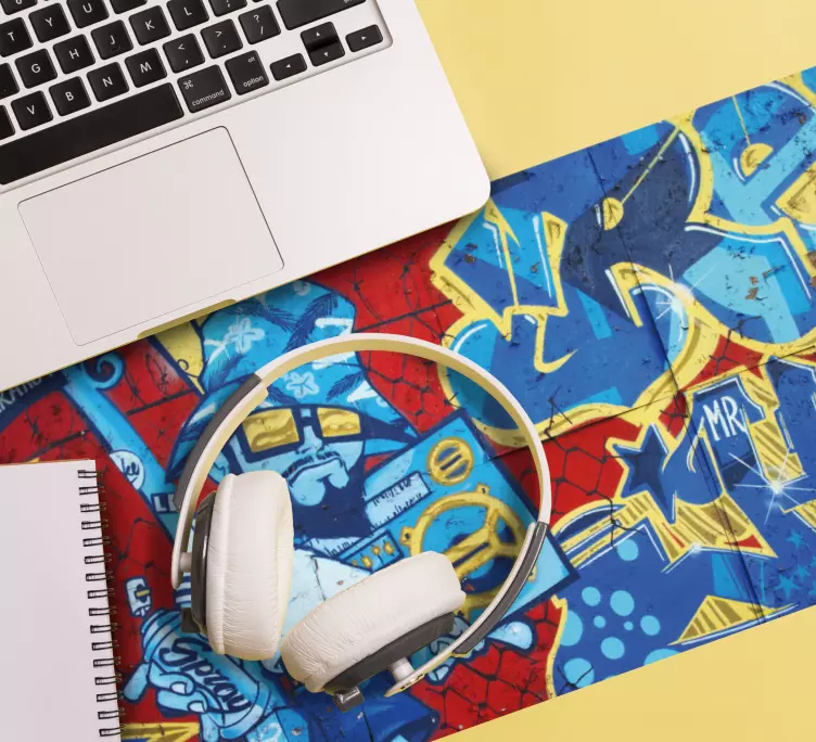 Gaming Mauspad lebendige urbane graffiti - TenStickers