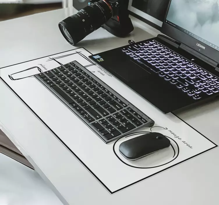 Gaming Mousepad Bereicheinteilung - TenStickers