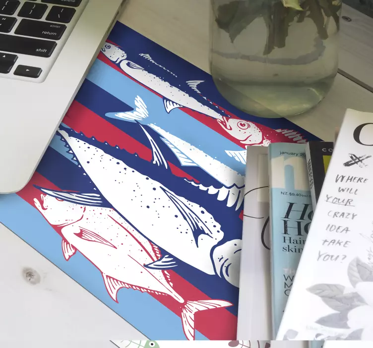 Mousepad Fische Handgezeichnete Fische - TenStickers