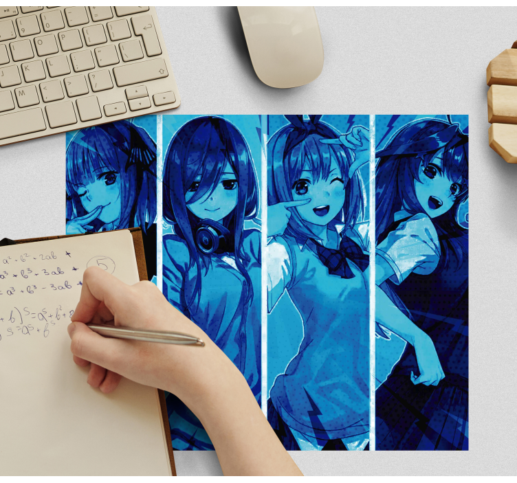 Gaming Mauspad Anime girls blau - TenStickers