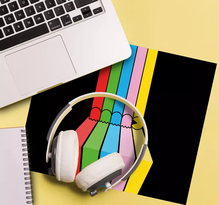 Gaming Mauspad Buntes vintage-spiel - TenStickers