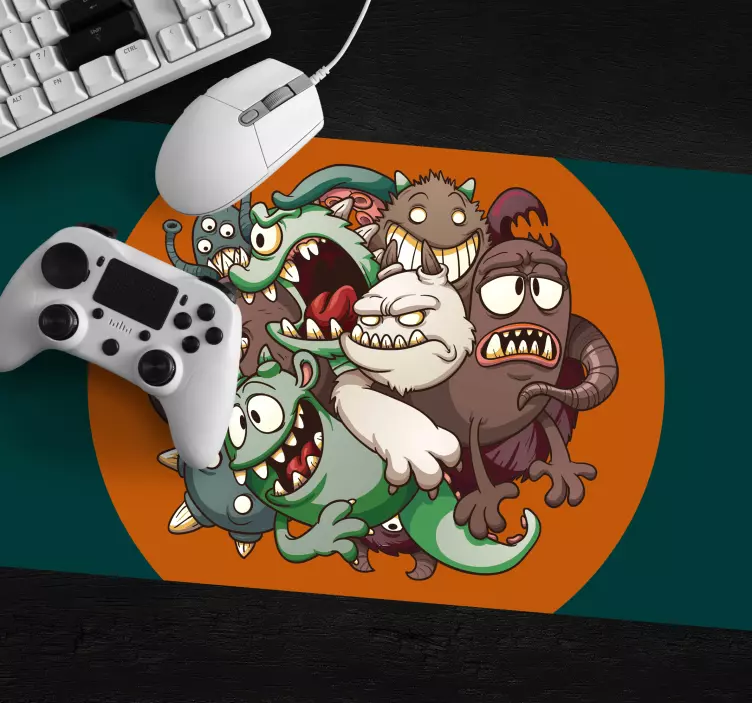 Gaming Mauspad Mehrfarbiges monster - TenStickers