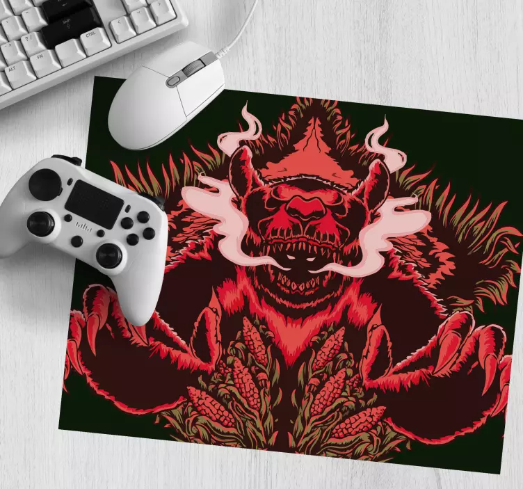 Gaming Mauspad Rotes monster - TenStickers