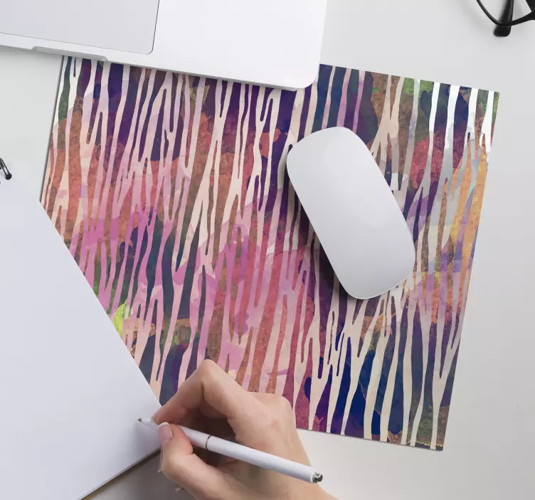 Mousepad Zebra Abstrakte linien textur - TenStickers