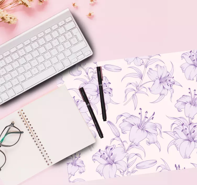 Mauspad Muster blumenmotiv-hintergrund - TenStickers