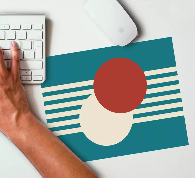 Mauspad Muster geometrische kreisförmige komposition - TenStickers