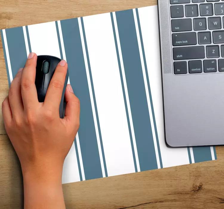 Mauspad Muster gestreiftes blau-weißes motiv - TenStickers