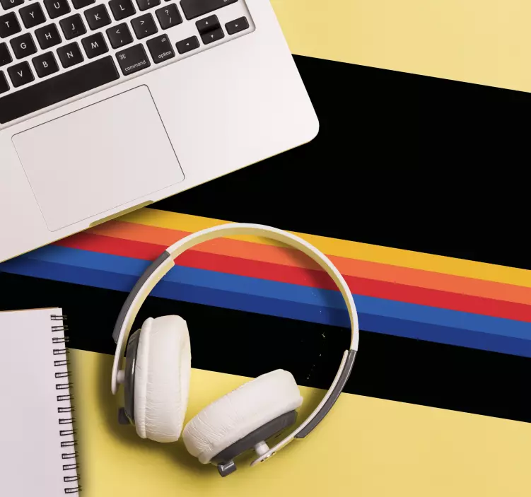 Mauspad Muster vintage farbstreifen - TenStickers