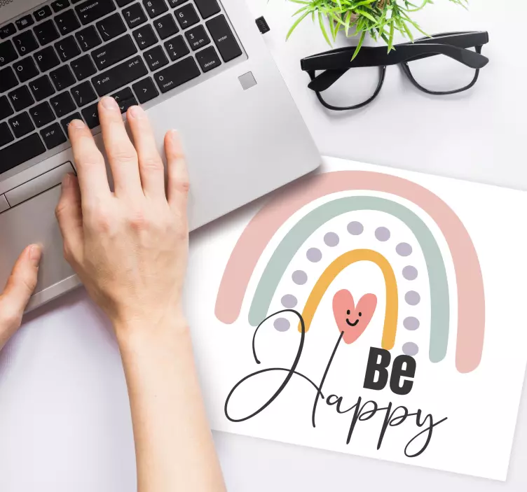 Mauspad originell bunte regenbogenbotschaft - TenStickers