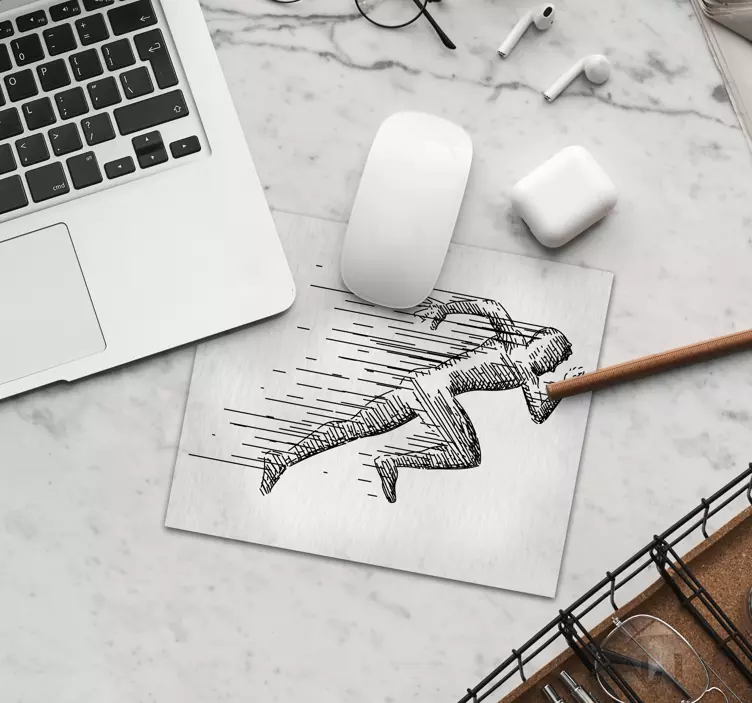 Mousepad originell Skizze läuft - TenStickers