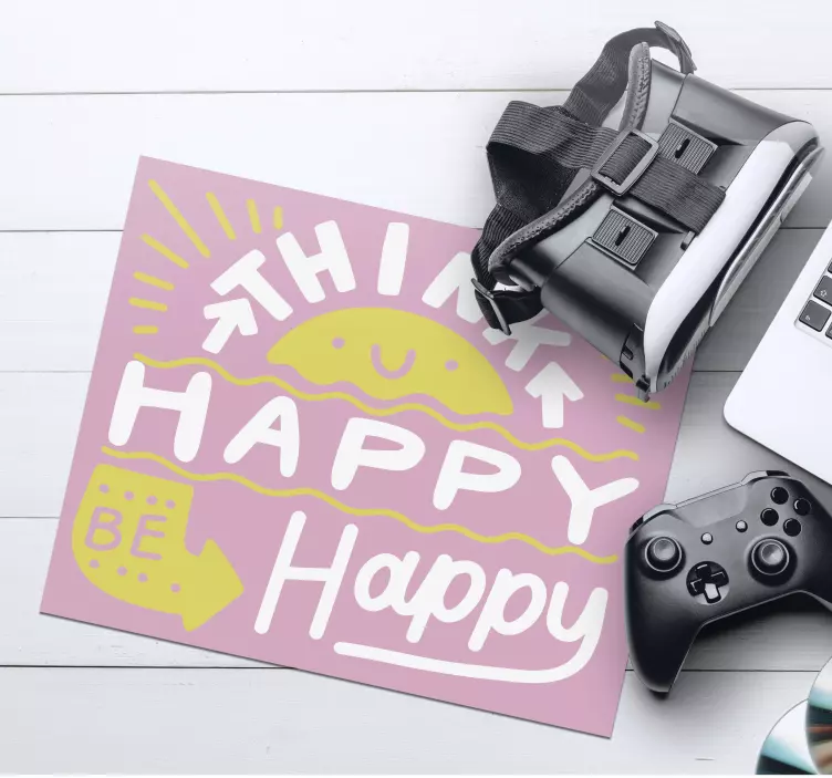 Mousepad Spruch Denk positiv - TenStickers