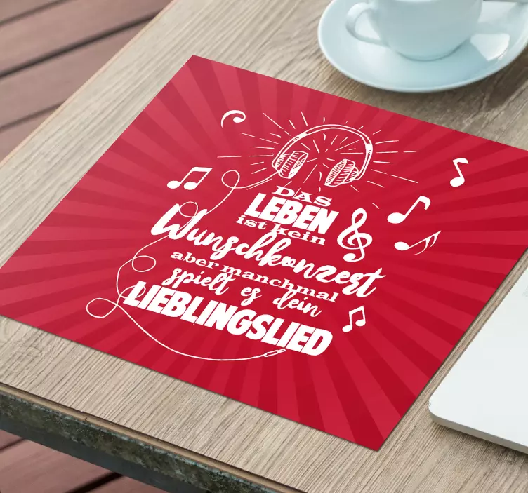 Mousepad Spruch Live ist kein picknick-zitat - TenStickers