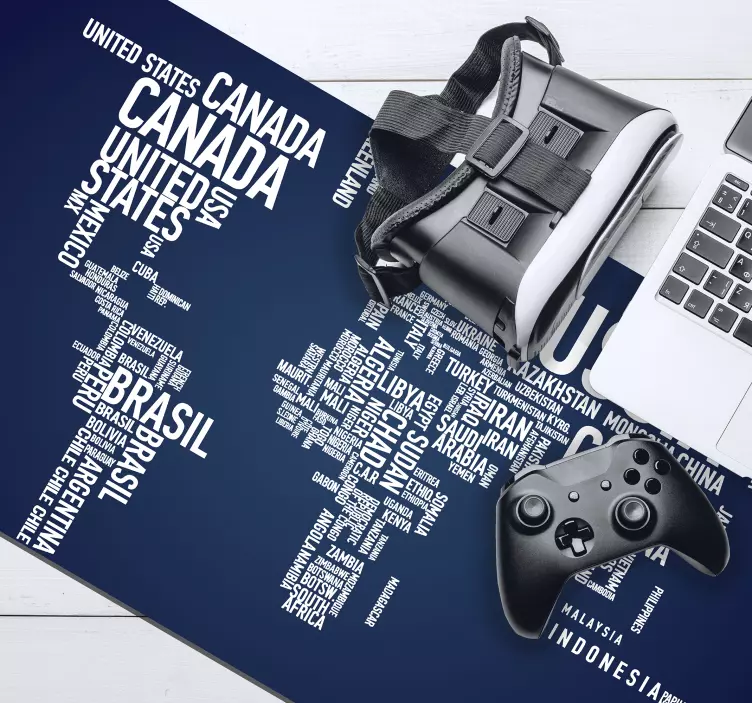 Mousepad Weltkarte Länder - TenStickers