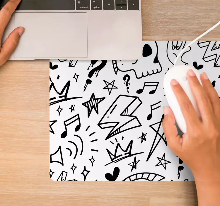 Mauspad Muster Cooles zeichenmuster - TenStickers