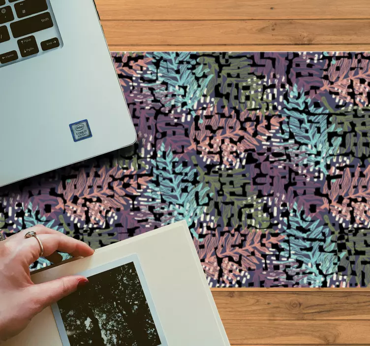 Mauspad originell Bunte originelle spritzige flora - TenStickers