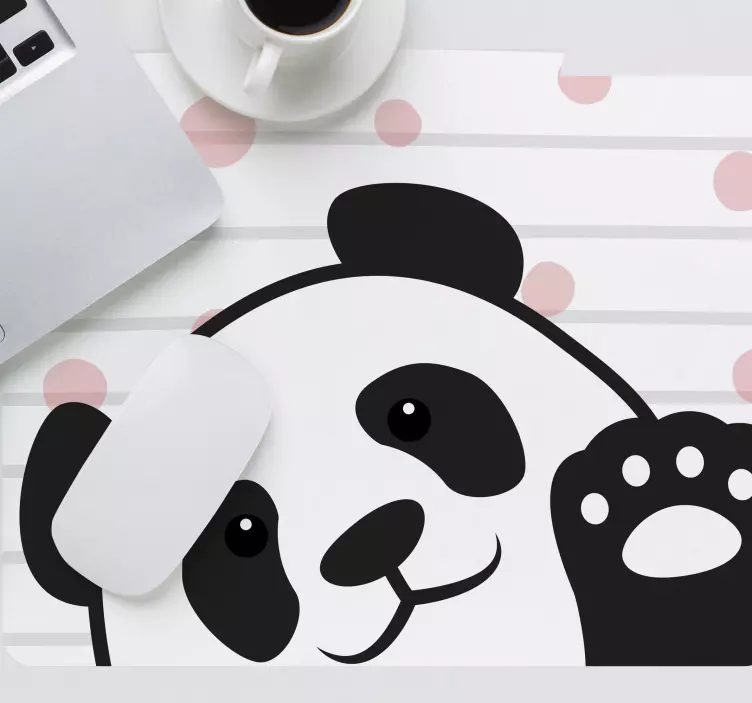 Mauspad originell Panda winkt - TenStickers