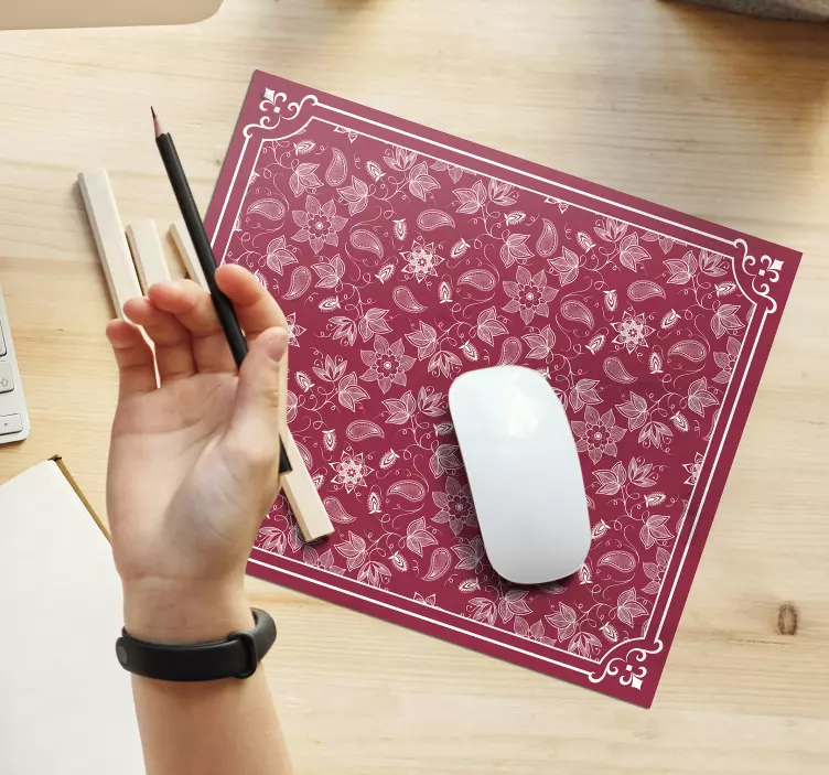 Mauspad Muster schöne Blumen - TenStickers