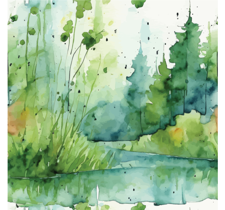 Rollo Fenster Badezimmer abstrakter Sumpf - TenStickers