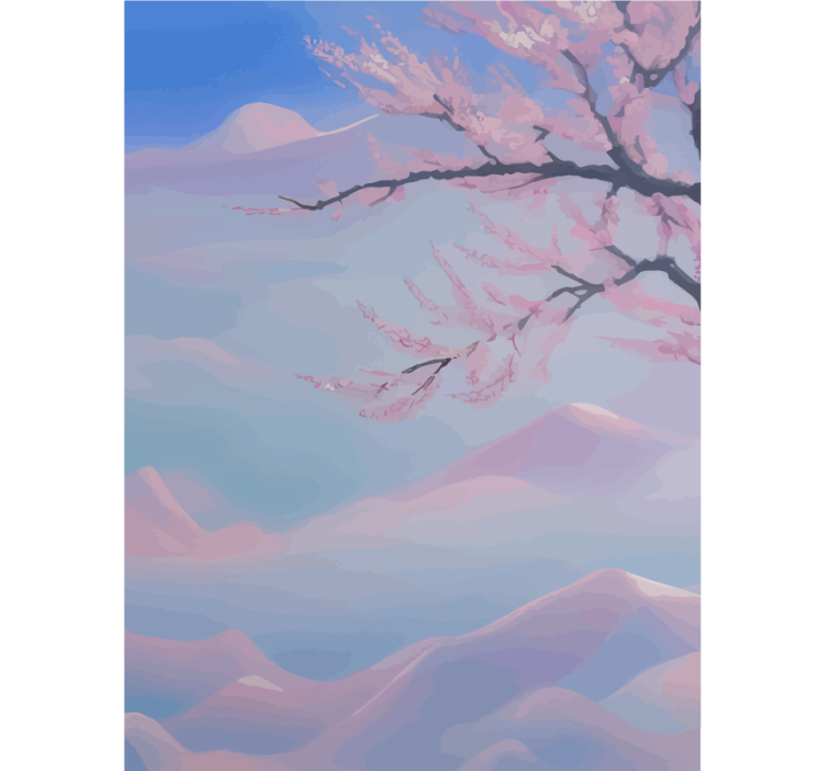 Rollo Fenster Badezimmer Zen Kirschbaum-Blumen-Zweig - TenStickers