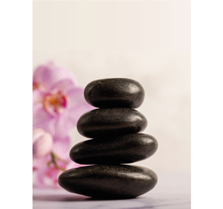 Rollo Fenster Badezimmer Zen-Bambus und rosa Orchideen - TenStickers