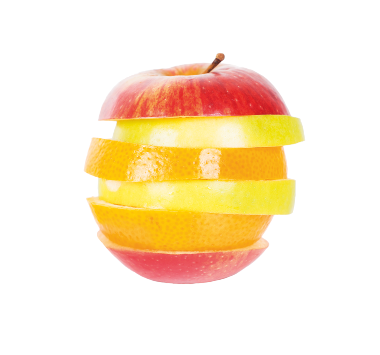 Küchenfenster Rollo geschnittener apfel - TenStickers