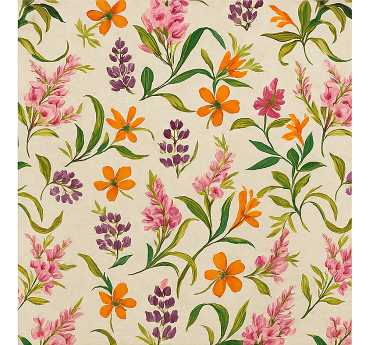 Rollo Fenster Wohnzimmer üppiges blumenmuster - TenStickers