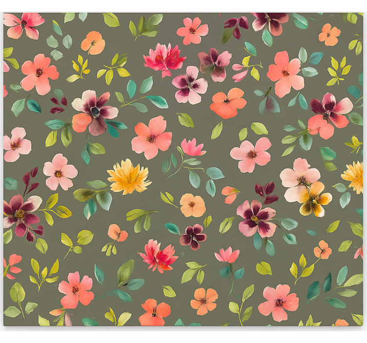 Küchenfenster Rollo lebendige aquarellblumen - TenStickers