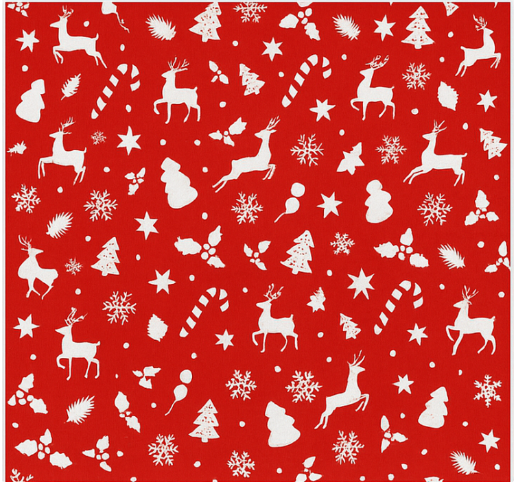 Rollo Fenster Wohnzimmer pastellfarbenes weihnachtsmannmuster - TenStickers